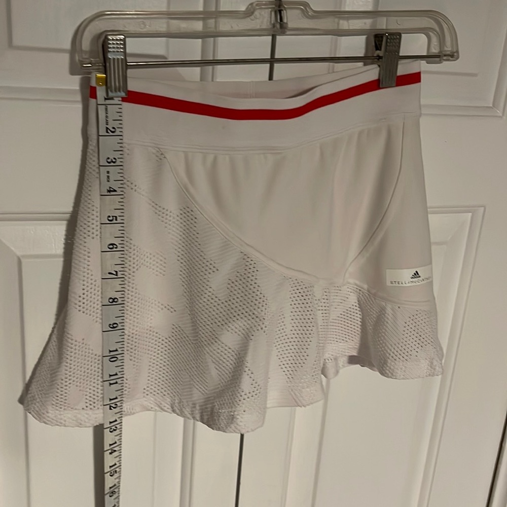 Adidas by Stella McCartney White Tennis Skort with Red Waistband